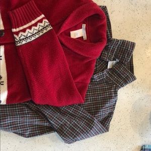 Janie and Jack sweater and button down bundle